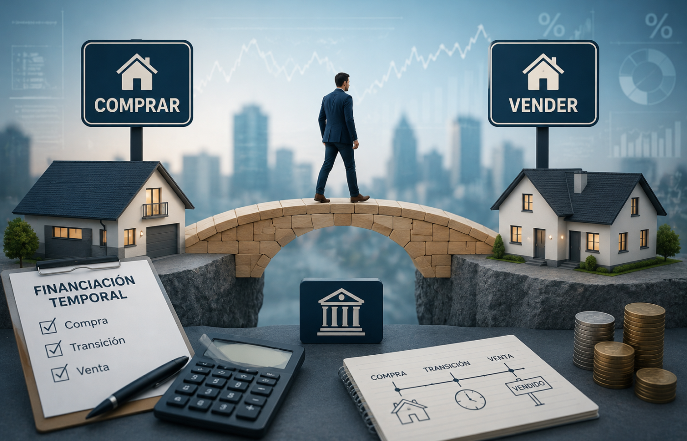 Hipoteca puente: cómo funciona al comprar antes de vender