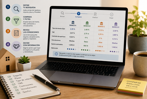 Comparador de hipotecas online: cómo usarlo sin errores