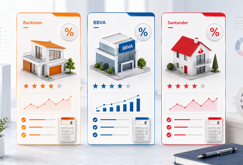 Bankinter vs BBVA vs Santander: hipotecas comparadas